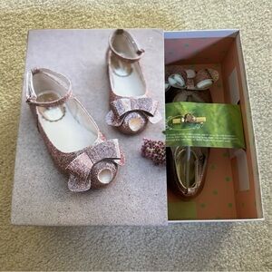 NWT Joyfolie Lyra Sparkle Pink Youth Sz 1/UK 13 Girl’s Ballet Flats Dress Shoes